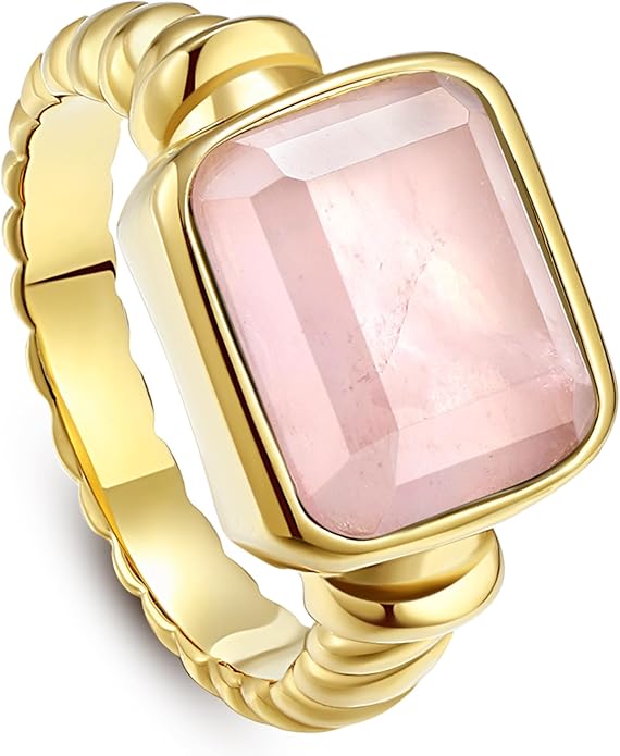 Amazon.com: Phyonio Carnelian Ring Women's 14K Gold Plated