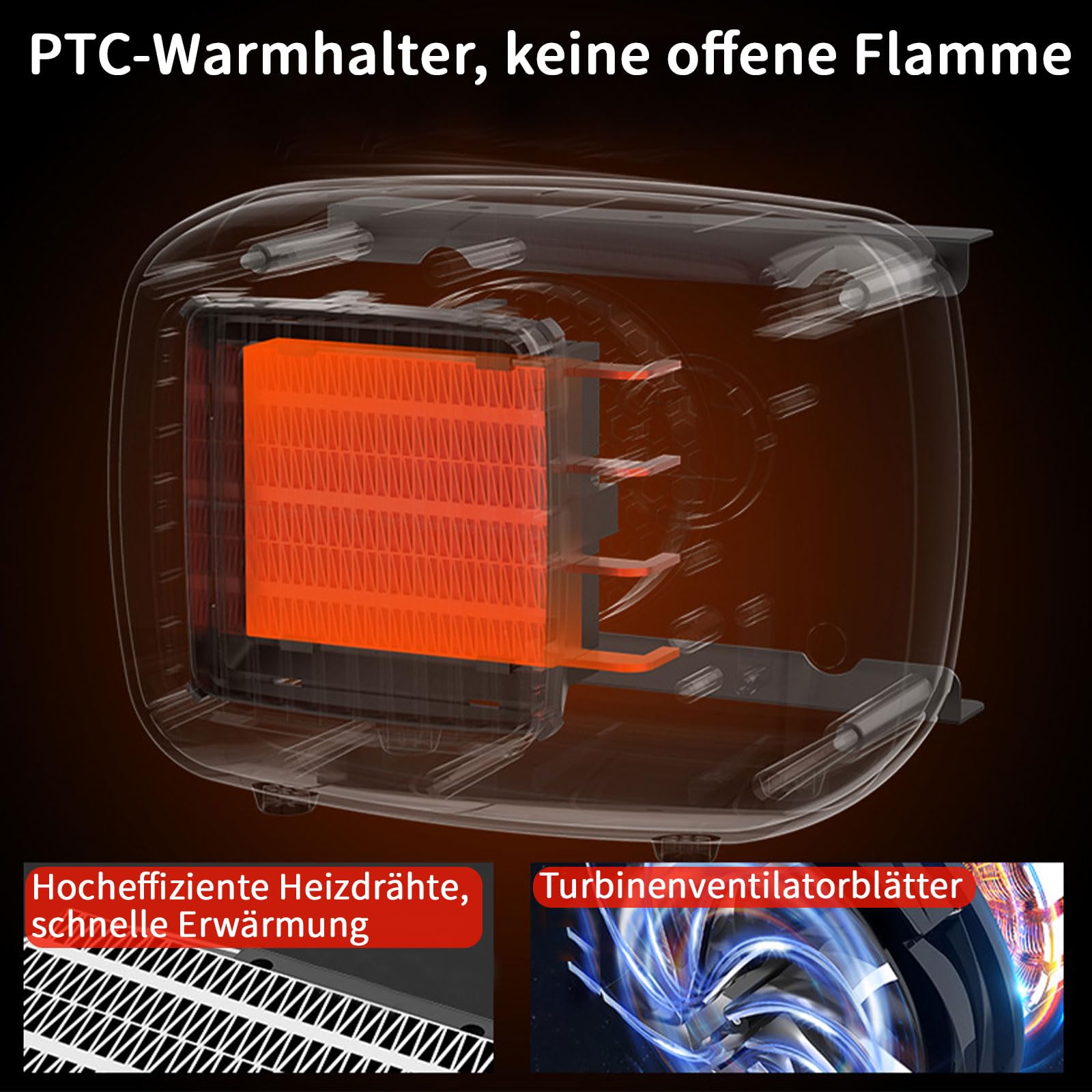 PAKESI Calefactor de 600W con termostato, Calefactor de Exterior para casetas de Perros con Cable Anti masticación, Calefactor Seguro para gallineros y conejeras