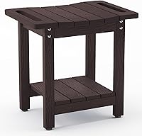 Vista 8 de LUE BONA HDPS Bancos de ducha para ducha interior, taburete de ducha gris para afeitarse las piernas con estante, asiento de ducha impermeable