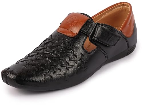 FAUSTO Men's Black Fisherman Sandal - 6 UK : Amazon.in: Fashion