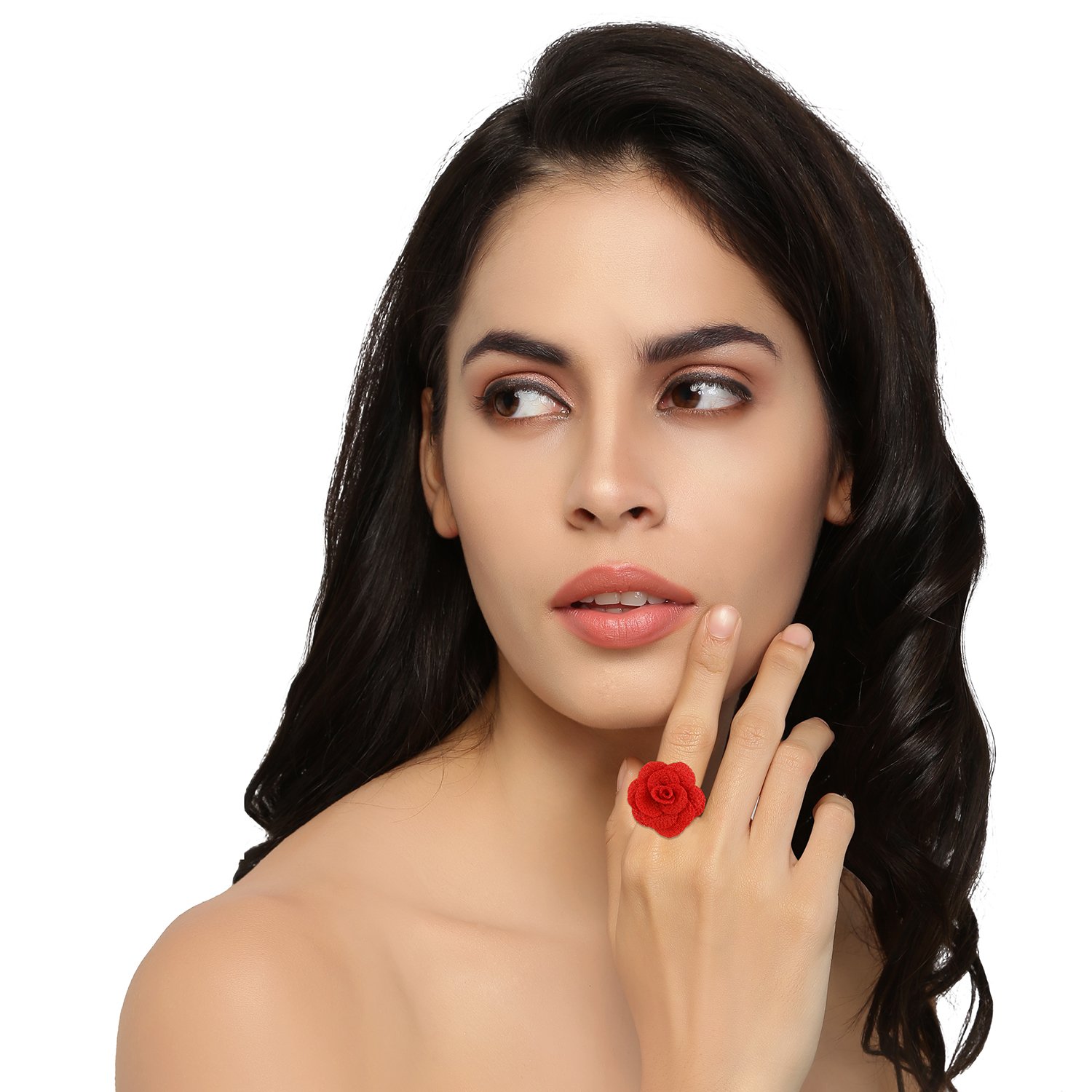 Valentine Rose Adjustable Finger Ring