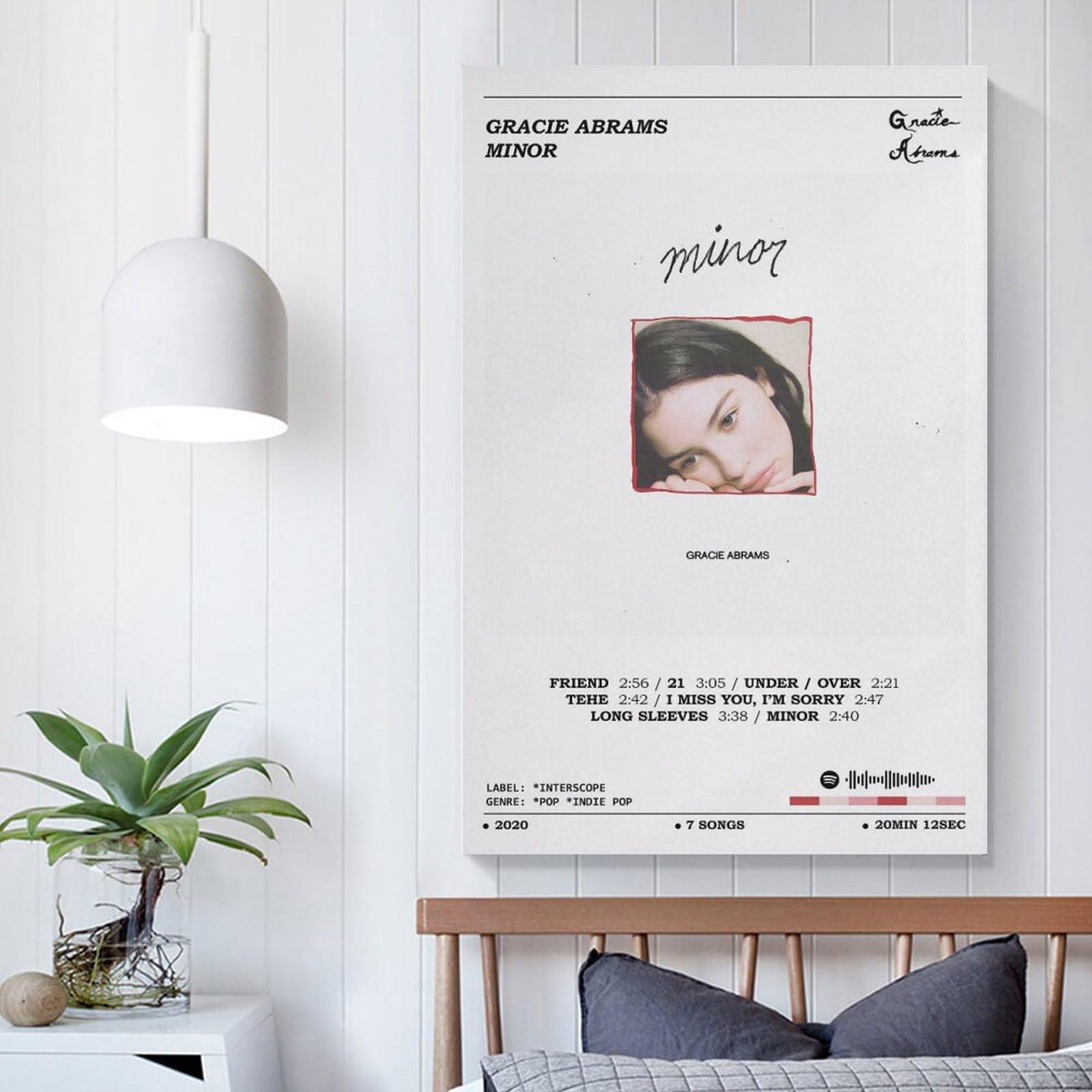 グレイシーエイブラムス-LiveFrRadioCityMusicHallポスター ENZEES Gracie Abrams - Minor Music Song Album Cover Poster