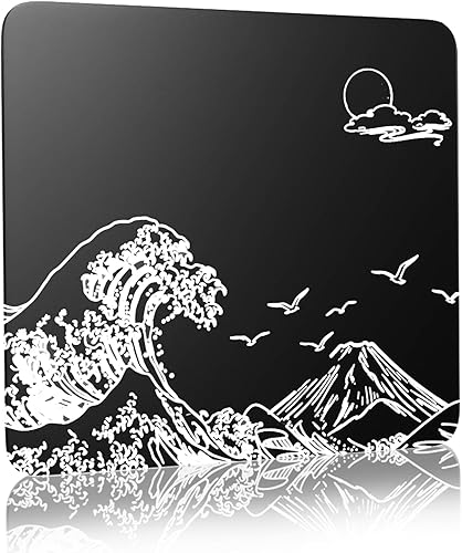 Miniatura 9 de ATTACK SHARK CM05 - Alfombrilla de mouse de vidrio para juegos, 17.7 x 15.7 pulgadas, alfombrilla de mouse rígida antideslizante 9H, superficie