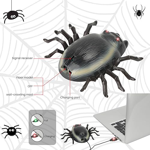 Miniatura 2 de Juguetes de araña de escalada de pared con control remoto, juguetes multifuncionales para niños, juguetes para niños de 3, 4, 5, 6, 7, 8, 9, 10, 11,