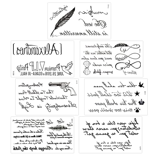 Miniatura 3 de Konsait Tatuajes temporales para adultos hombres mujeres y niños 30 hojas tatuajes temporales impermeables tatuajes falsos arte corporal juego de