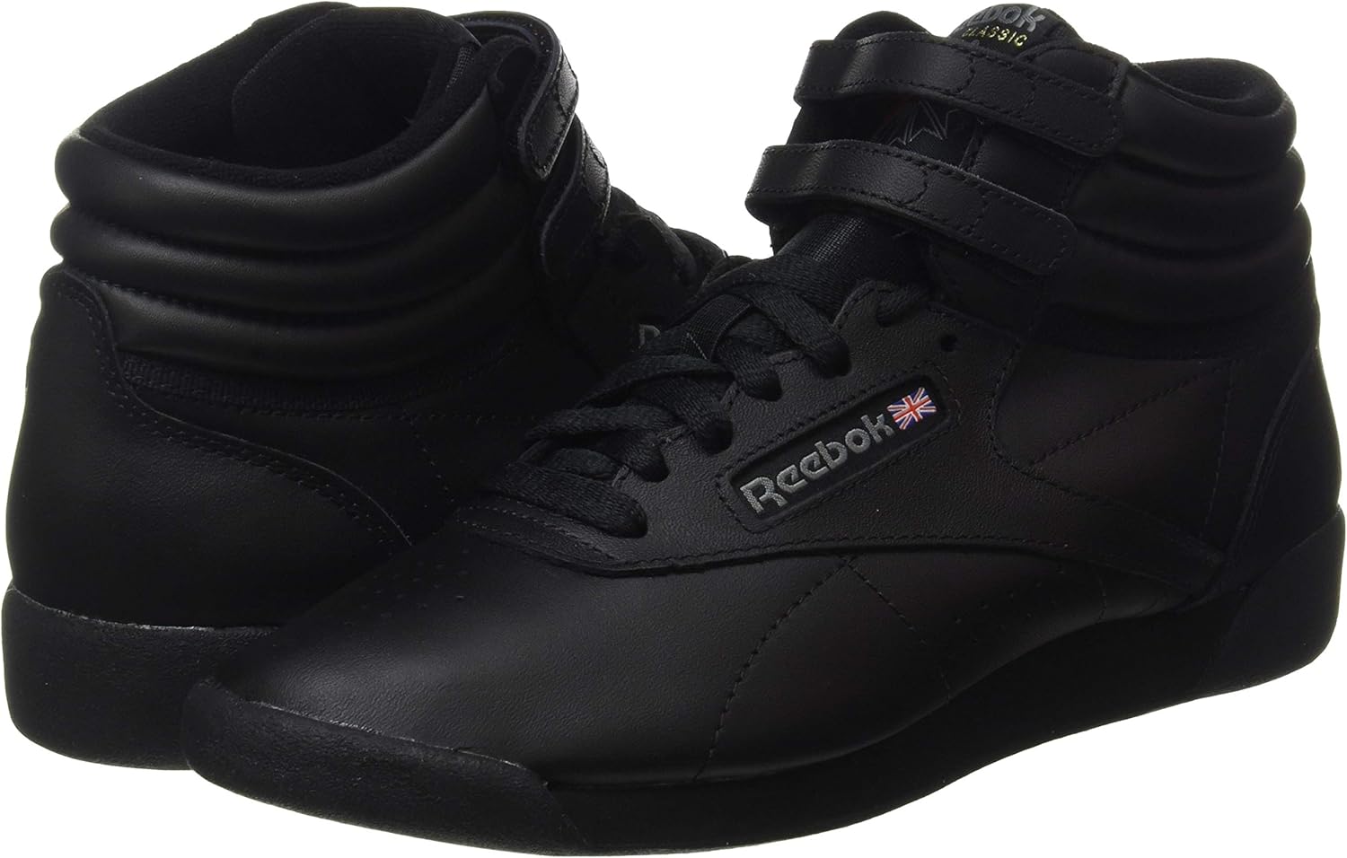 Reebok Women's Freestyle Hi High Top Sneaker 5 Black