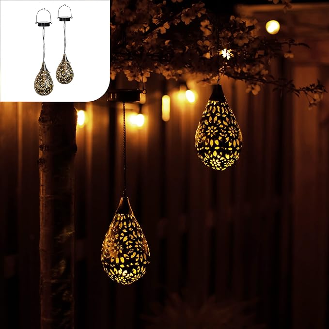 Gadgy Solarlampen Für Außen Hängend 2 Stück Orientalische Laterne