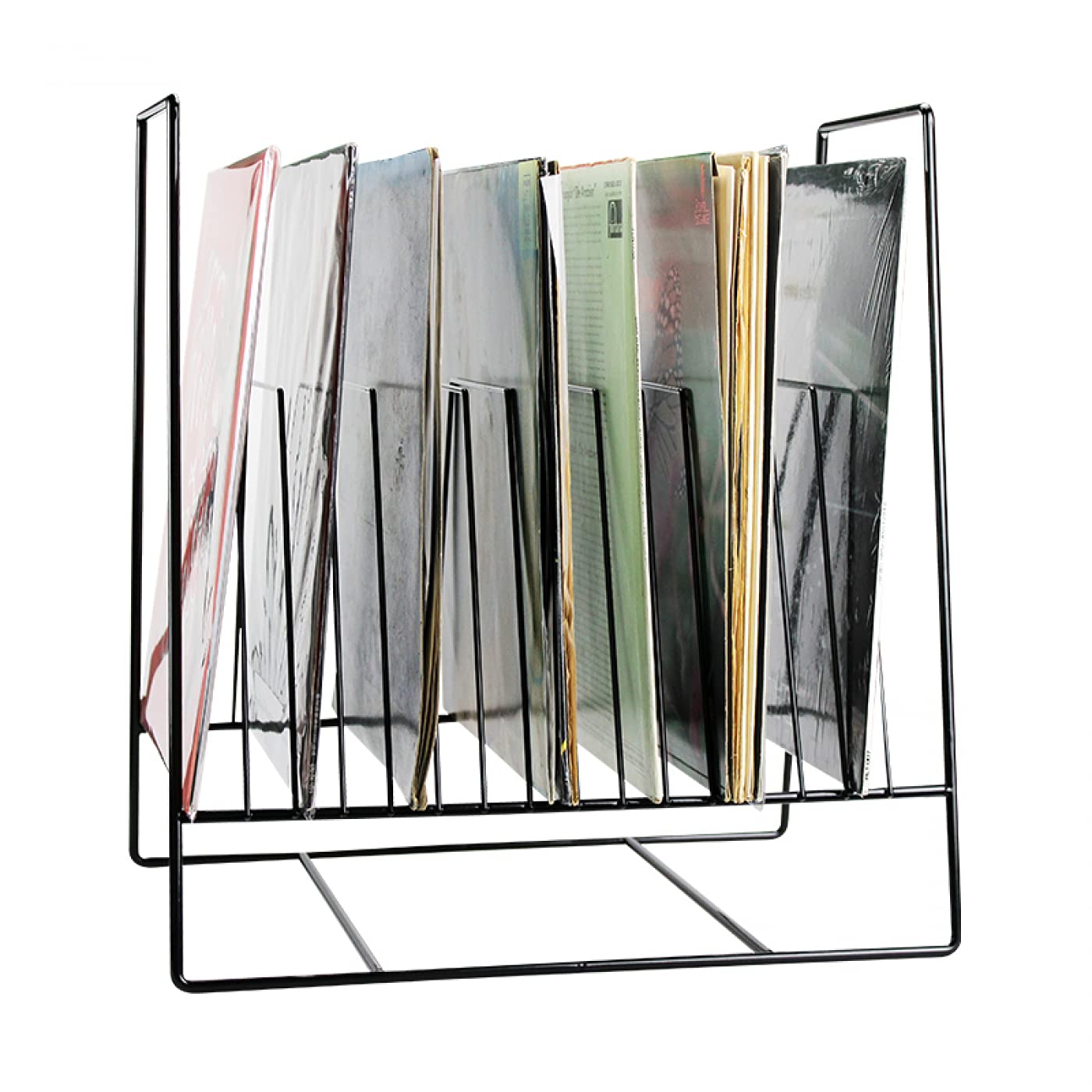 LP Vinyl Design - Scaffale per magazzino, per 50-60 LP in vinile da 12 pollici, colore: Nero