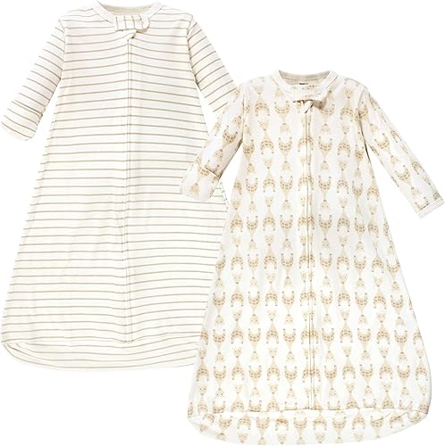 Hudson Baby - Saco de dormir para bebé, unisex, de algodón, de manga larga, saco tipo prenda de vestir, manta