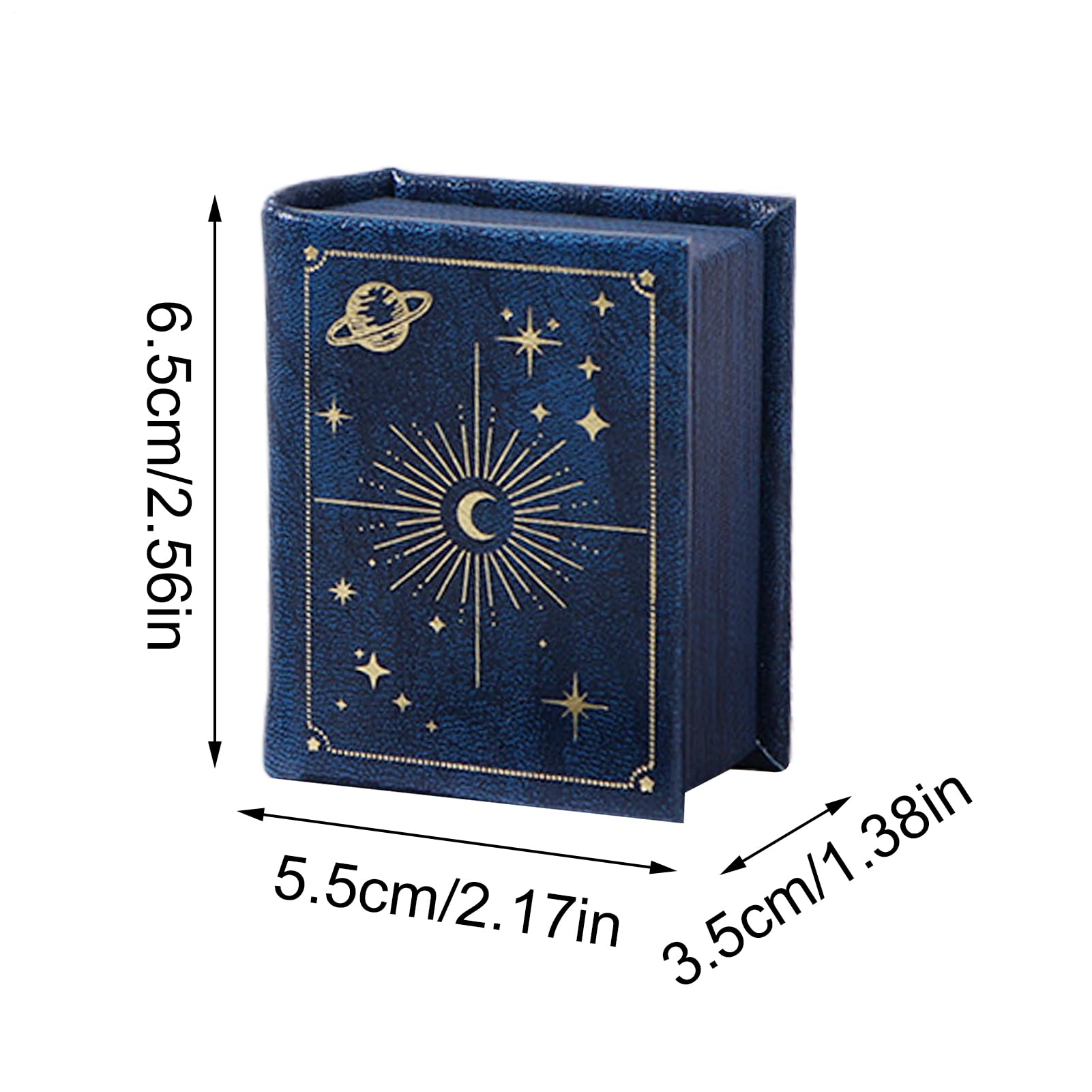 Estuche de Anillos Organizador para Almacenamiento de Joyas con Forma de Libro Cierre Magnético