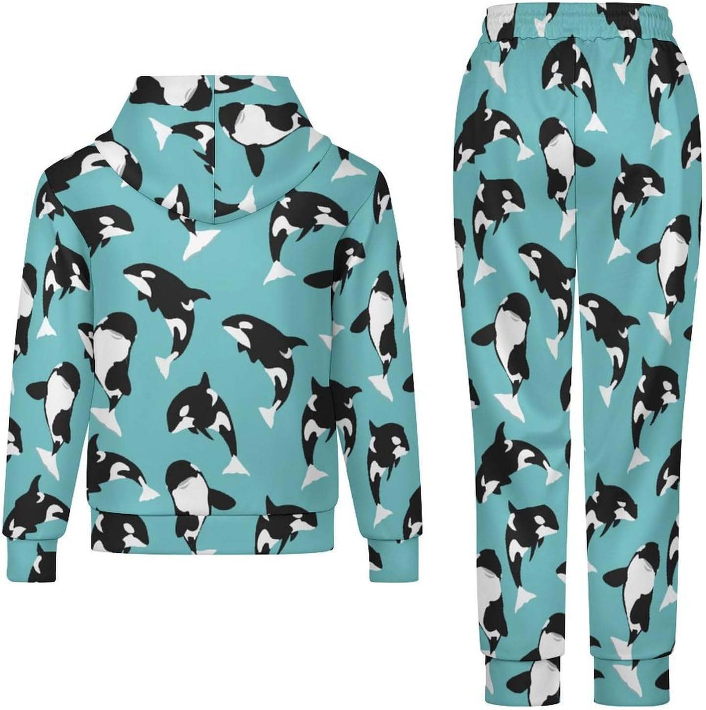 グッチ 子供 裏起毛 ジャージ 上下セット Gucci キッズ スウェット セットアップ パーカー 男の子 ジュニア スエット 上下 小学生  スポーツウェア 運動着 2点セット [ヒキクル] シャチ柄 鯱柄 子供服 男の子 セットアップ キッズ 長袖 スウェット 上下 2点セット