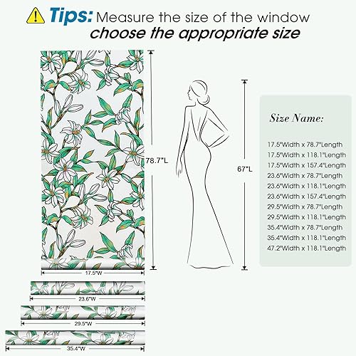 Miniatura 7 de Coavas Película de privacidad para ventana de vidrieras adhesivas Película decorativa para tintado de ventana para el hogar, película de vidrio