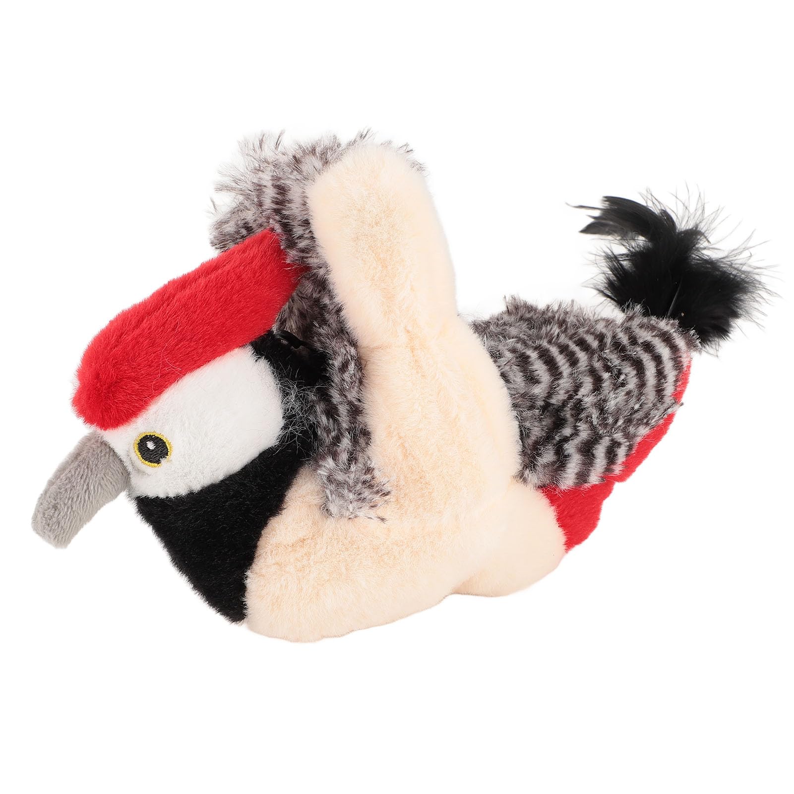 Dioche Cat Flapping Bird Plush Toy,Interactive Soft Flapping Bird Squeaky Electronic Plush Toy for Home Indoor, Lifelike Appearance, Compact and Easy to Carry