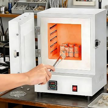 Electric Kiln for Pottery at Home, Melting Furnace with Controller, Hi-Temp 2102F/1150C, 2000W Melter Furnace Oven Pottery Kilns, for Jewelry Making, Wax Casting, Clay Pottery Ceramic DIY, Glass