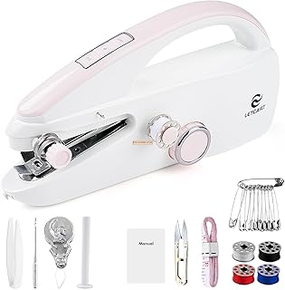 Mini machine à coudre électrique portable avec kit de couture pour débutants et voyages, rose (22 x 6 x 11 cm)