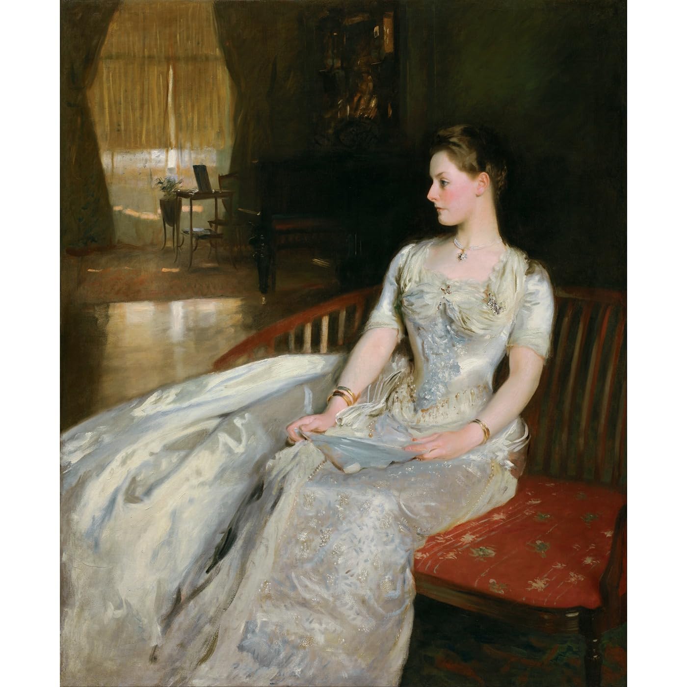 ARTICULOZY Stampa artistica su tela ad alta definizione - Sargent - signora Cecil Wade - 76 x 101 cm | Regalo artistico per inaugurazione della casa, ufficio o camera da letto | arredamento elegante e