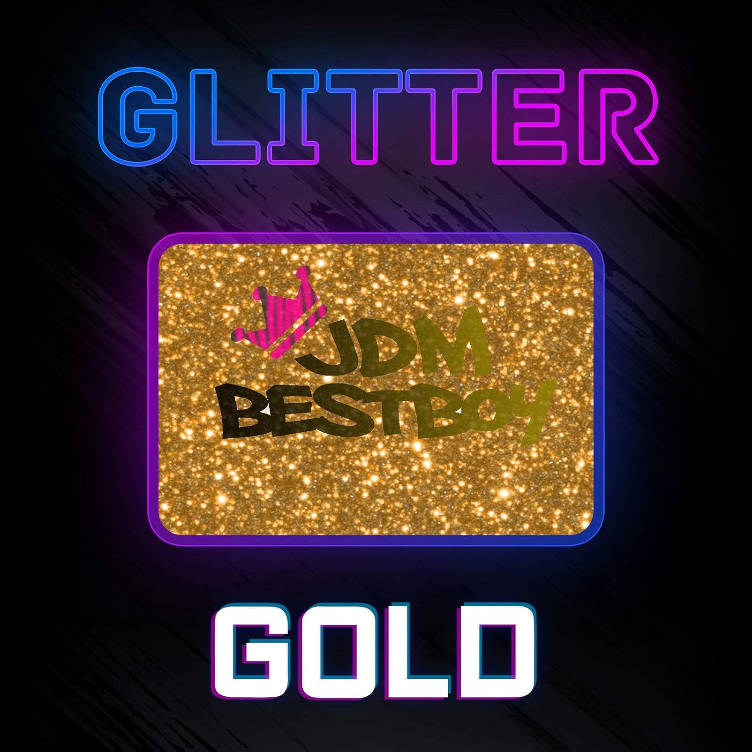 20"x60" (1.66FTx5FT) Gold Glitter Heat Transfer Vinyl Best HTV for Silhouettee Cameo and Cricut Sheet DIY Iron On Heat Press T-Shirt Clothes and Other Textiles