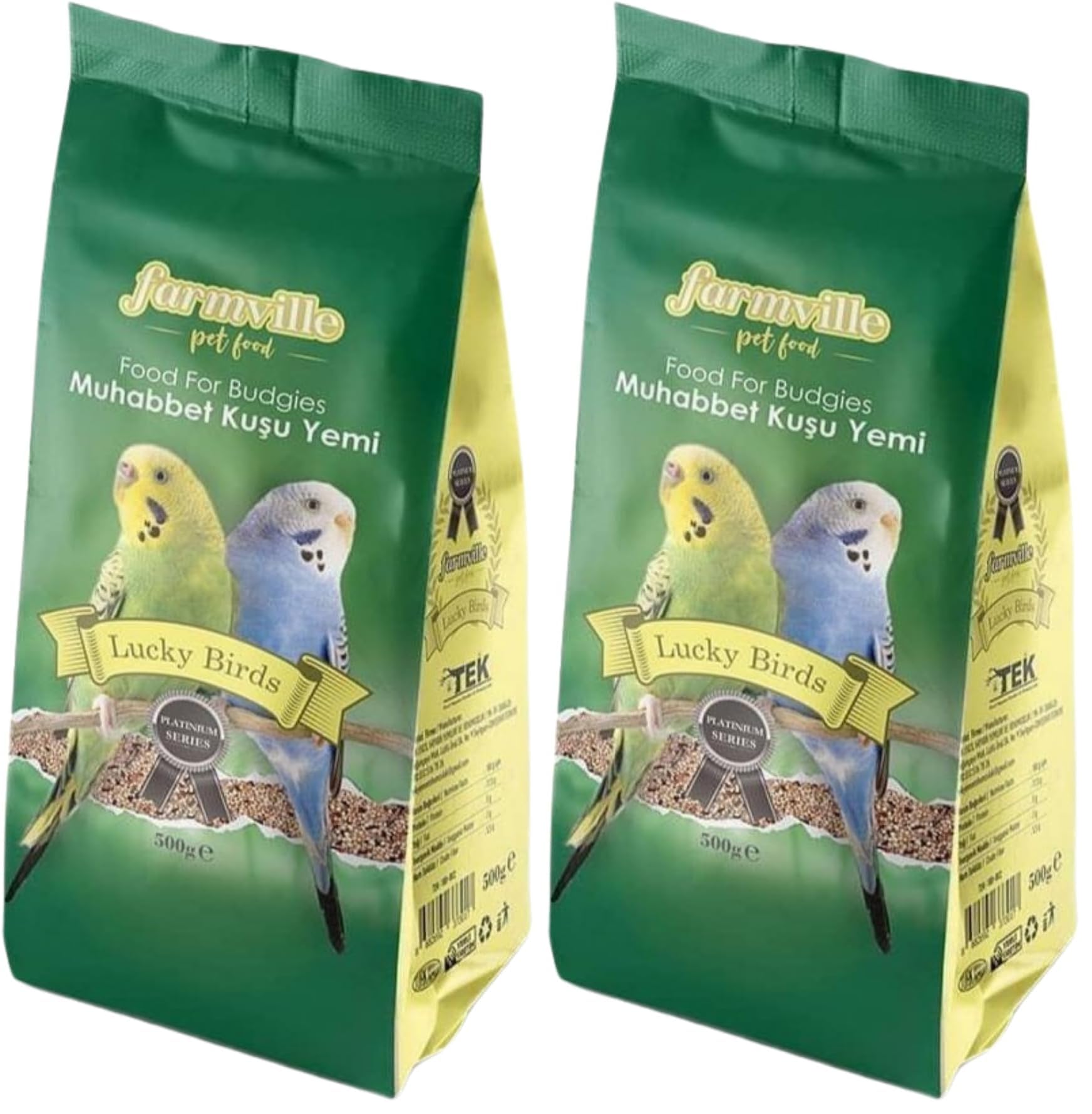 bypet Farmville 8 Karışımlı Premium Muhabbet Kuşu Yemi 500 Gram 2li paket