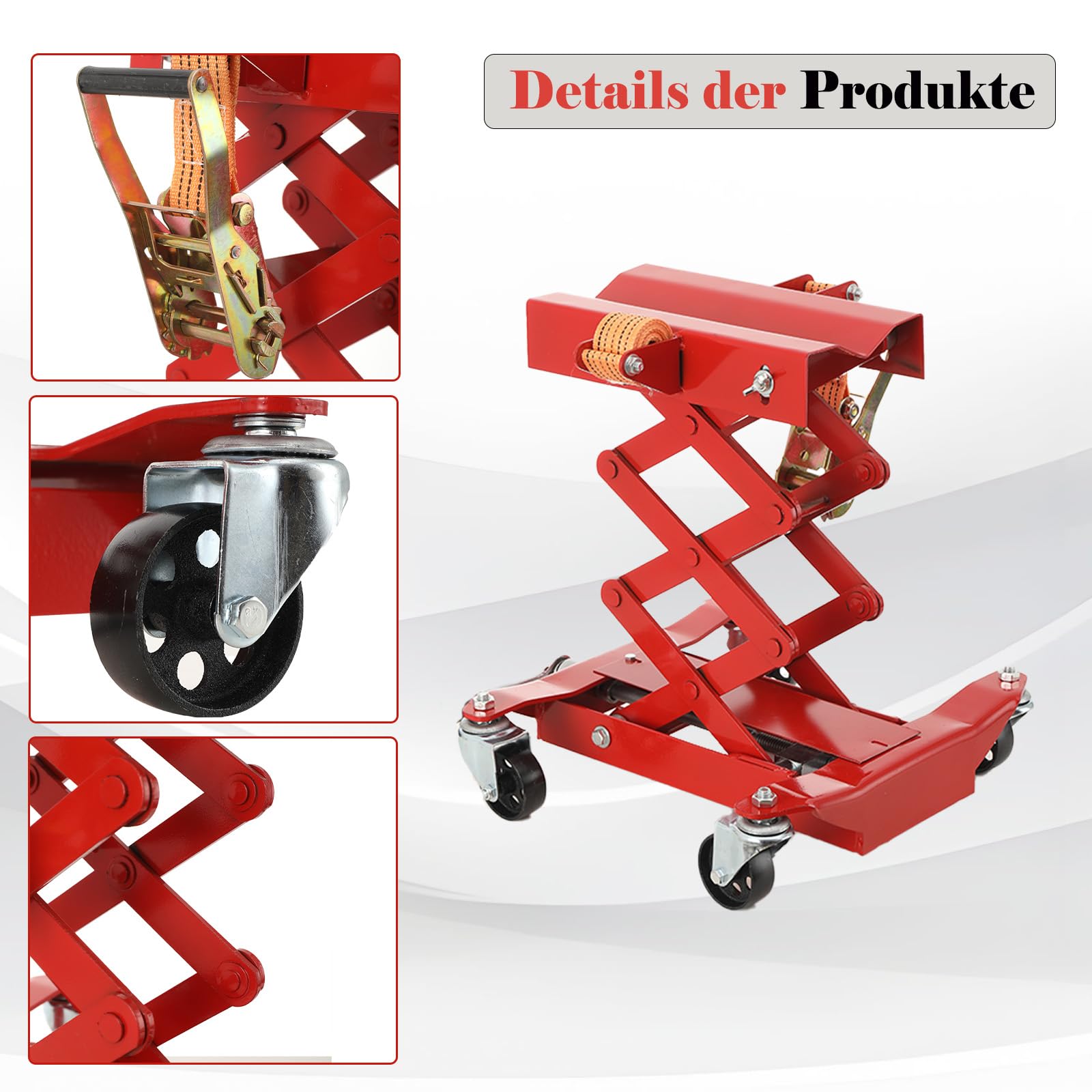 Boden Getriebeheber, Model 09021 200kg Schwerlast Boden Getriebe Wagenheber Reparatur Wagenheber 185-590mm Höhe für Fahrzeugwartung und Getriebewechsel
