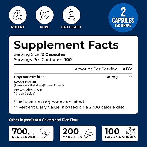 Miniatura 2 de We Like Vitamins Phytoceramides 700mg - 200 cápsulas totalmente naturales sin trigo y a base de plantas - Suplemento de fitoceramida - Suplemento