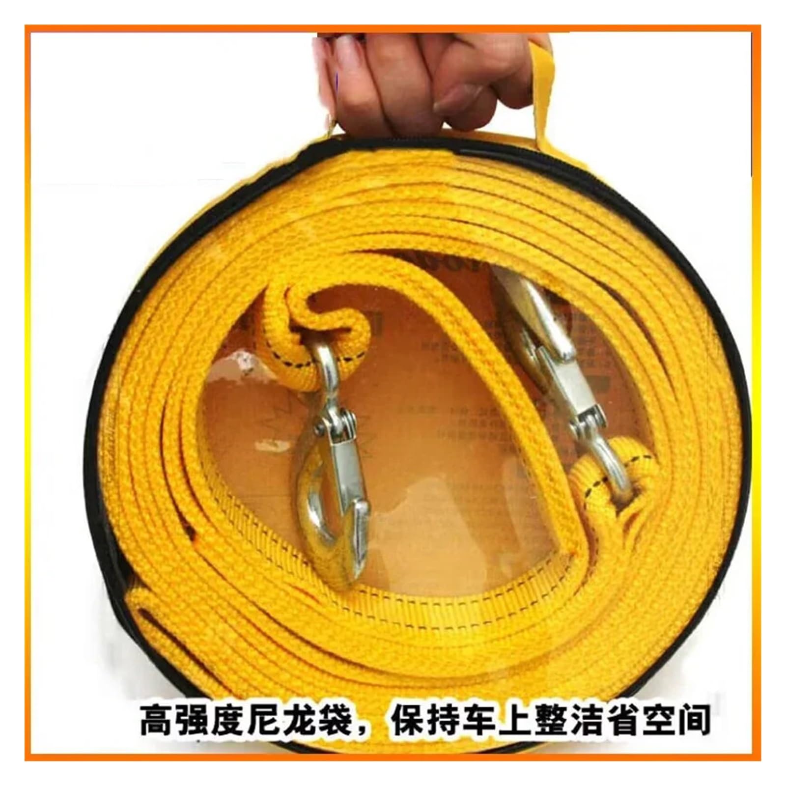 Correa de Remolque, Cuerda de Remolque de 5 Toneladas Y 4 Metros para Correa de Arranque de Camión Cuerdas de Remolque Todoterreno Cable de Cabrestante de Remolque Correa de Tracción para Aut