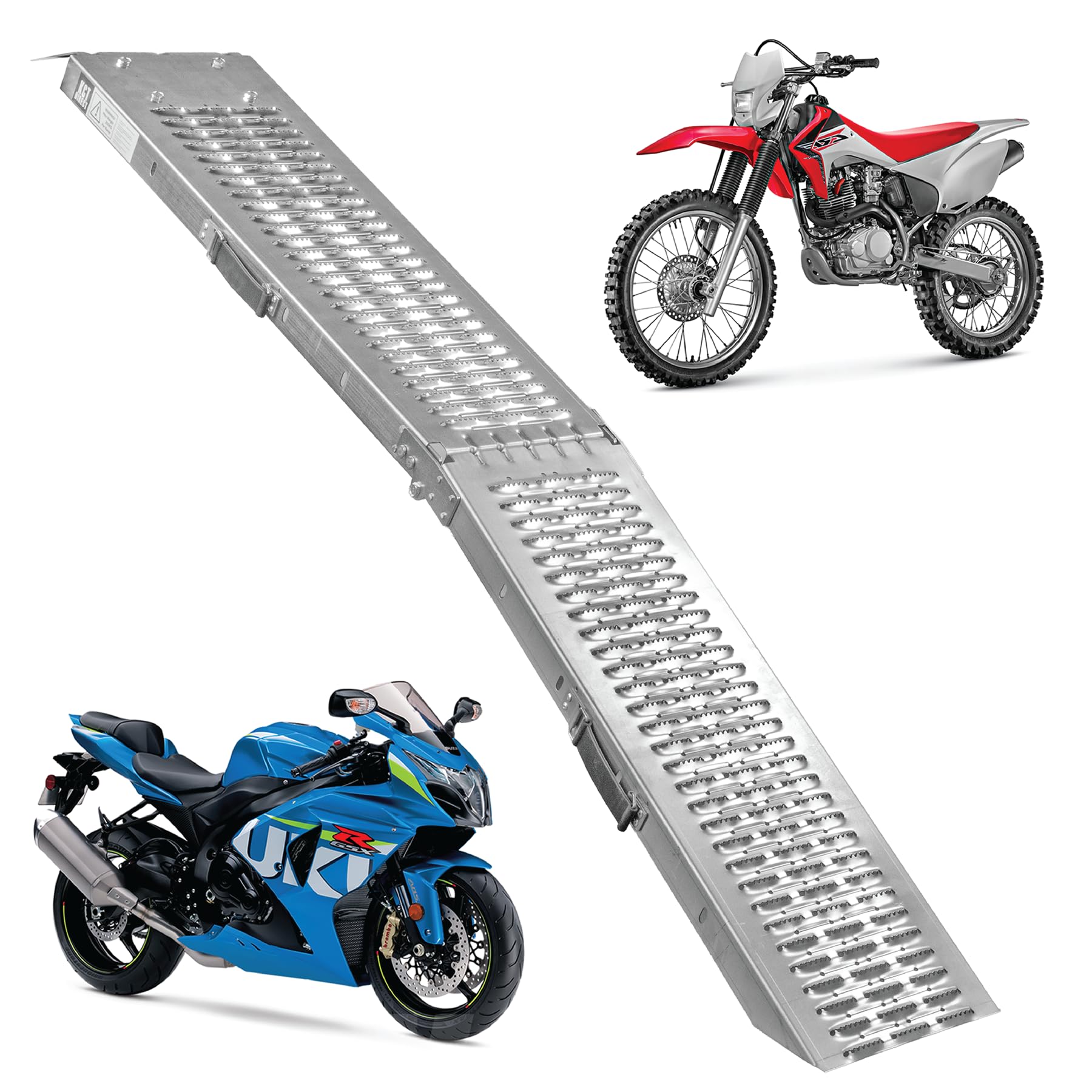 KCT Vehicle Loading Ramp Heavy Duty 200kg Capacity Folding Motorcycle Bike Access