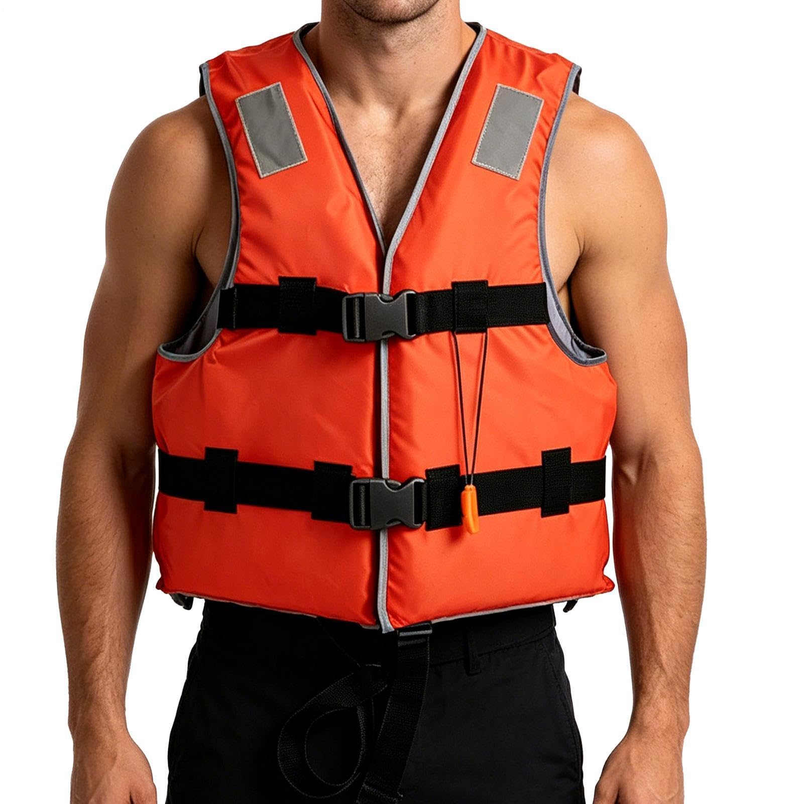 Giubbotto salvagente per adulti con cinturino regolabile Giubbotto di sicur | al galleggiamento per kayak, pesca, canottaggio, paddleboarding e rafting