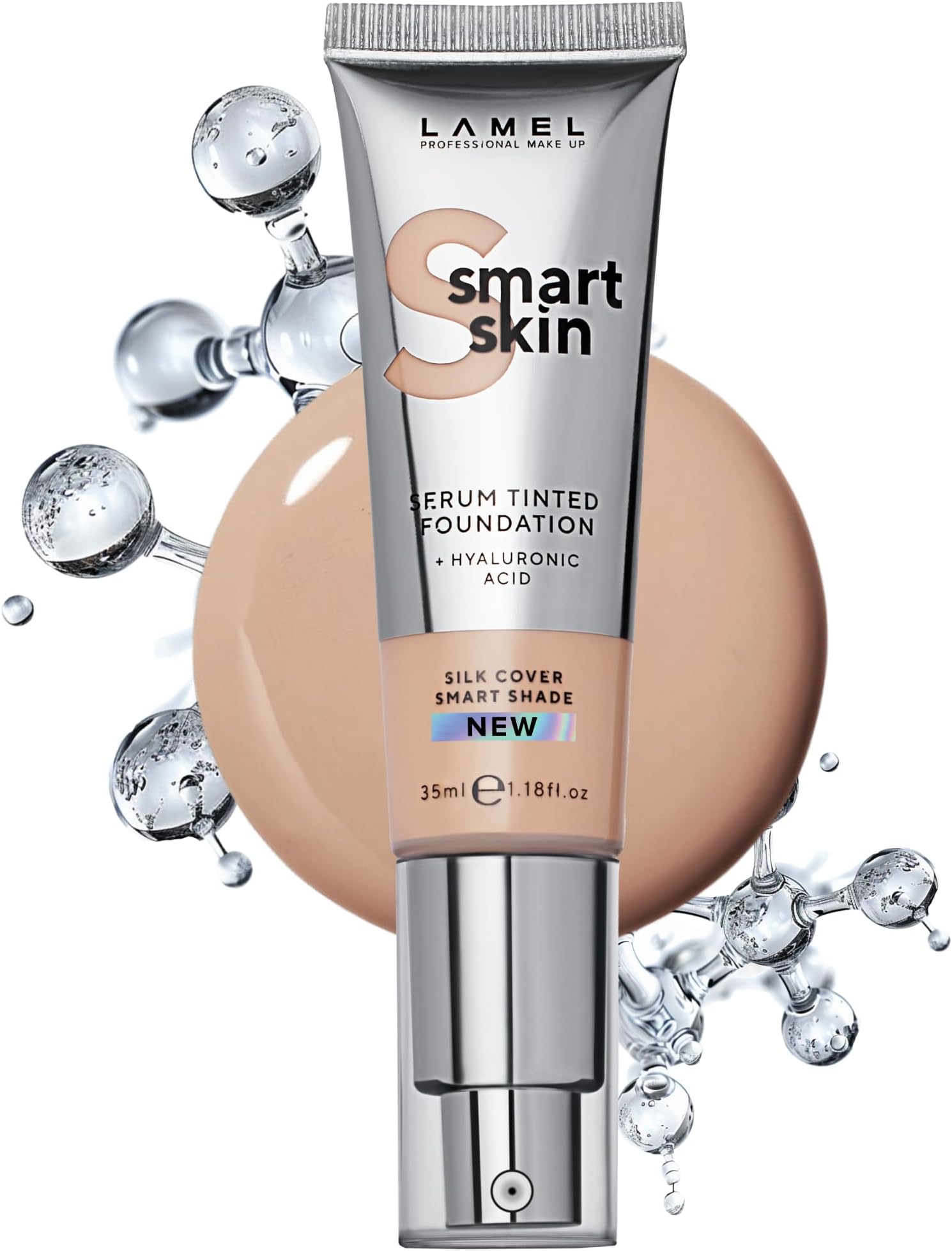 Smartskin Serum Tinted Foundation - Hydrating & Nourishing - Hypoallergenic & Skin-Caring - Color Correcting - Anti-Aging Formula with Hyaluronic Acid - 402, 1,18 fl.oz