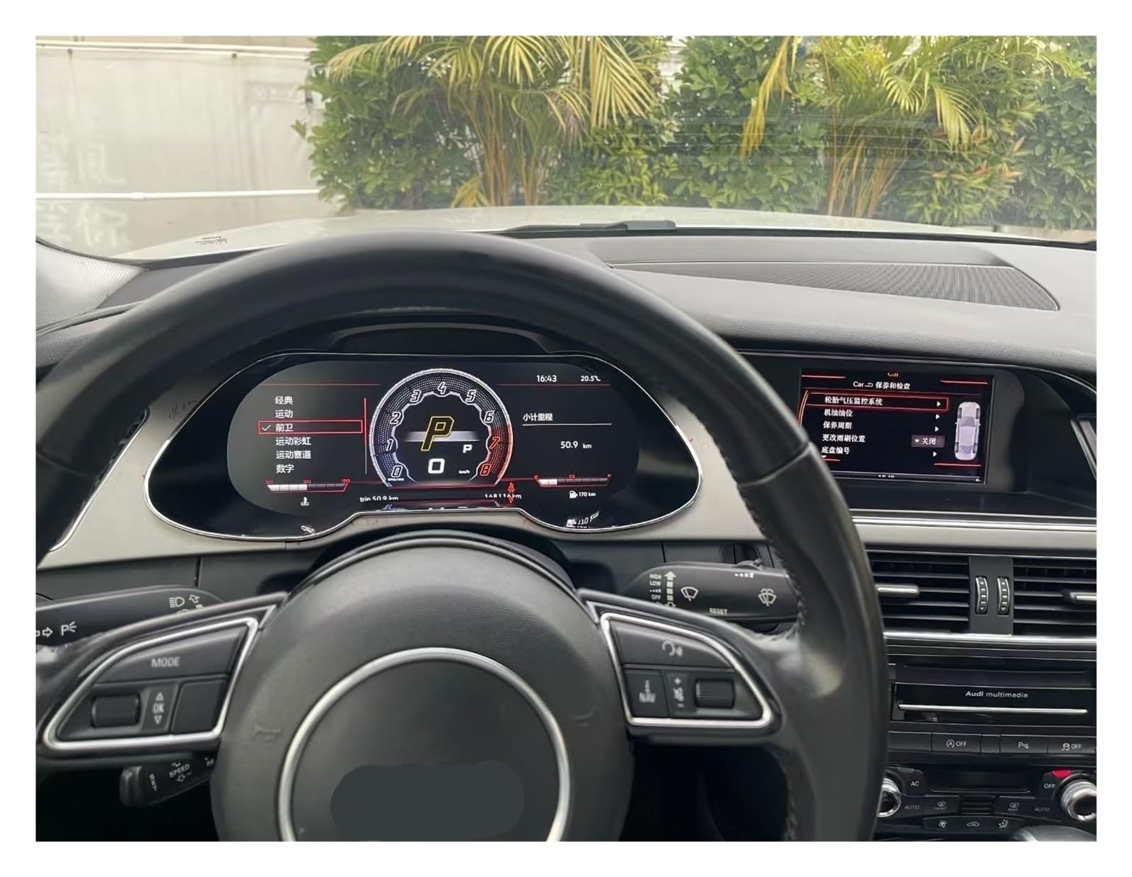 Virtual Cockpit Compatibile for Audi A4 2013-2016 Anno B8.5 Digitale LCD Cruscotto Pannello Cluster Tachimetro Strumento