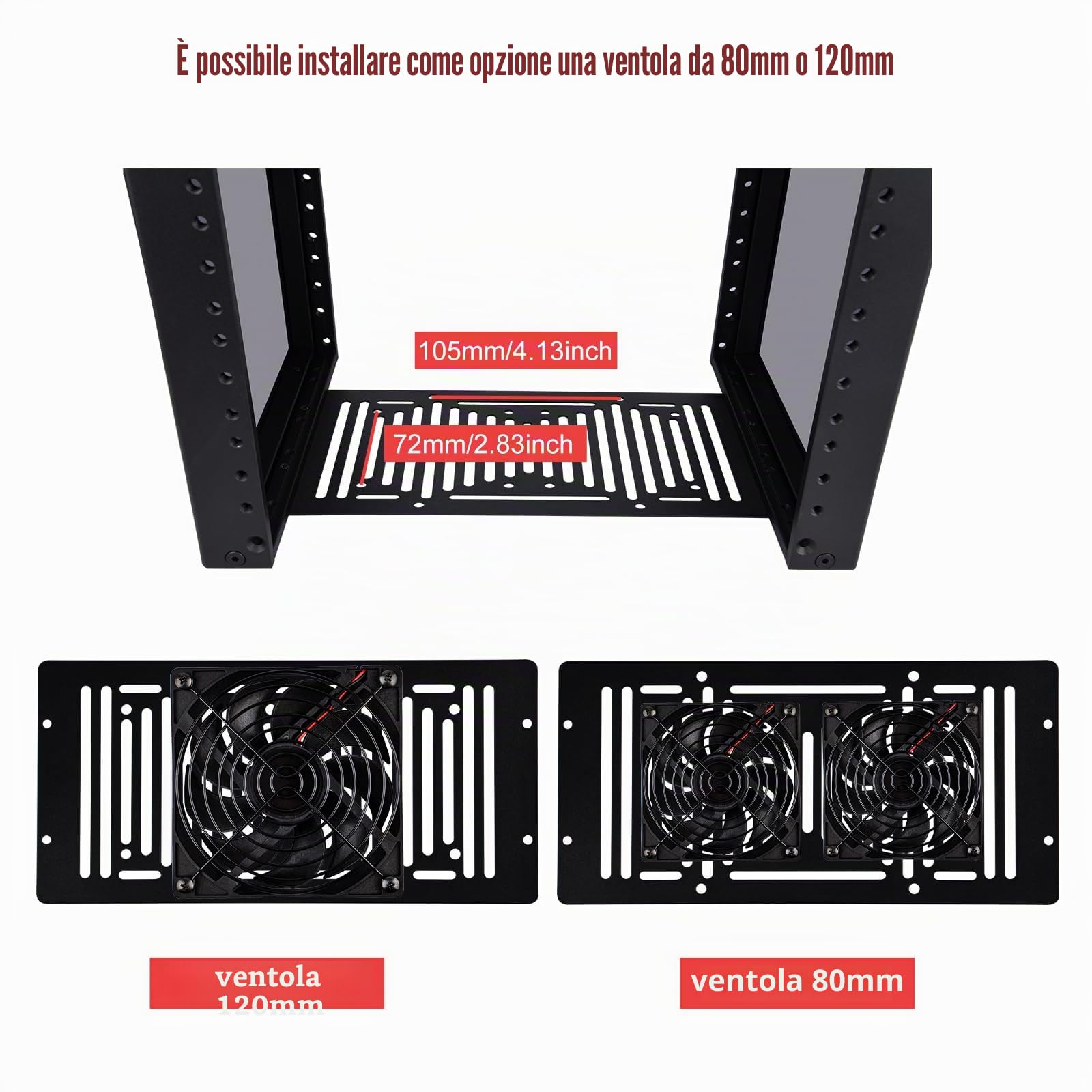 GeeekPi DeskPi RackMate T0 - Armadio rack per server, rete, apparecchiature A/V 4U, rack rack da 25,4 cm, colore nero