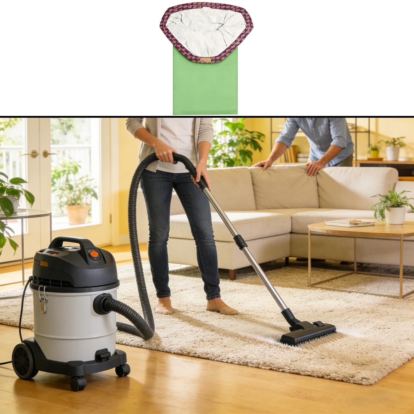 Lot de 24 sacs filtrants pratiques pour aspirateur 107314 6QT