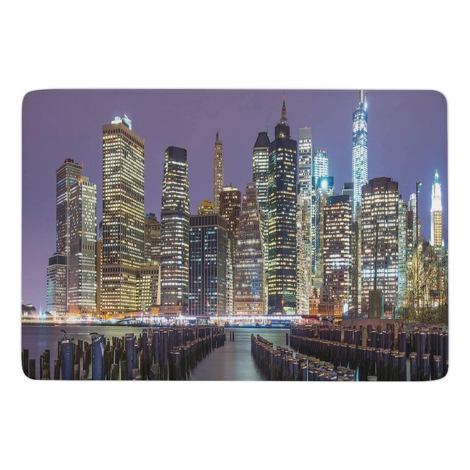 Tapis New York City antidérapant et absorbant en peluche de corail