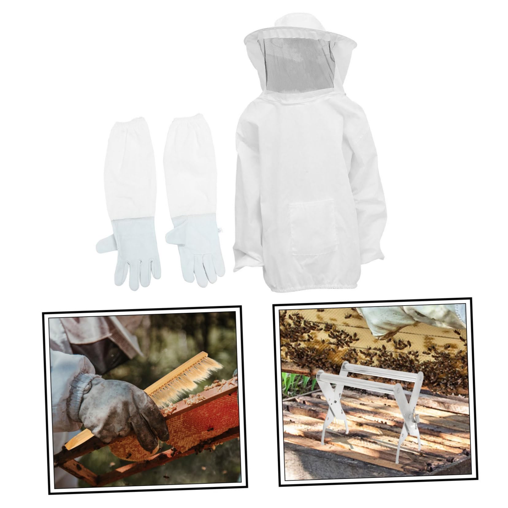 Set Di Attrezzatura Da Apicoltura Guanti Da Apicoltore Tuta Da Lavoro Cappello Protettivo Abbigliamento Per Apicoltura Forniture Essenziali Per Apicoltori
