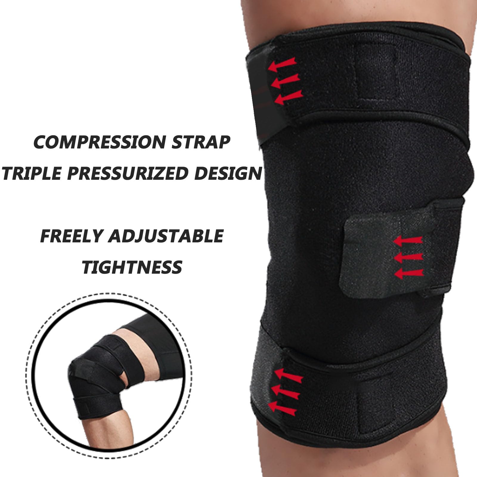 Ginocchiere per moto, 2 pezzi Tessuto delicato sulla pelle, liberamente regolabile, antiscivolo, antivento, caldo, ginocchiere professionali