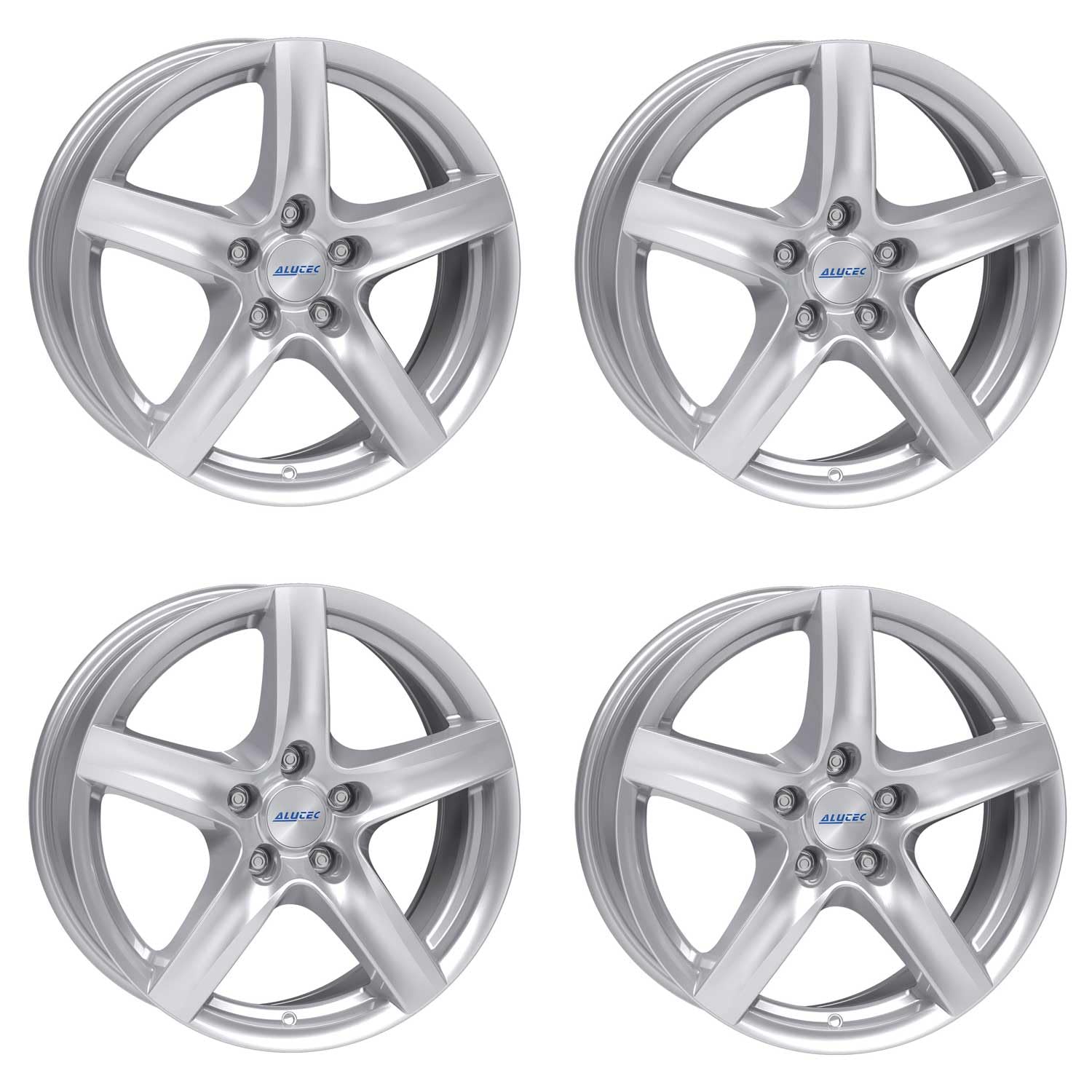 4 x Alutec felgi Grip 7.5Jx17 ET35 5x112 polarne srebrne kompatybilne z Volkswagen Arteon Beetle Caddy Cross Touran EOS Golf Jetta Passat