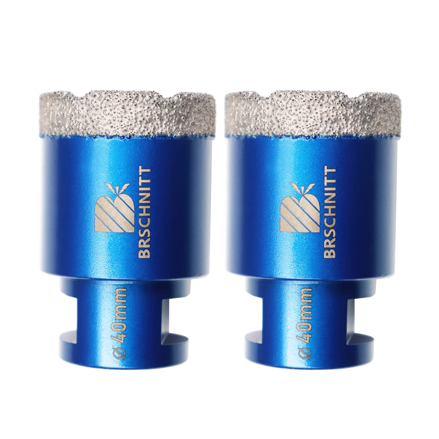 Diamond Drill Bit 40mm,BRSCHNITT 2pcs M14 Vacuum Brazed Diamond Tip Drill Bit for Tile Porcelain Stoneware Ceramic Marble Granite Drilling,Suitable For Angle Grinders — image 1
