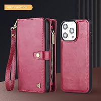 Vista 2 de Funda tipo cartera para iPhone 15 Pro Max, funda para iPhone 15 Pro Max con tarjetero, funda de cuero para iPhone 15 Pro Max para mujeres y hombres