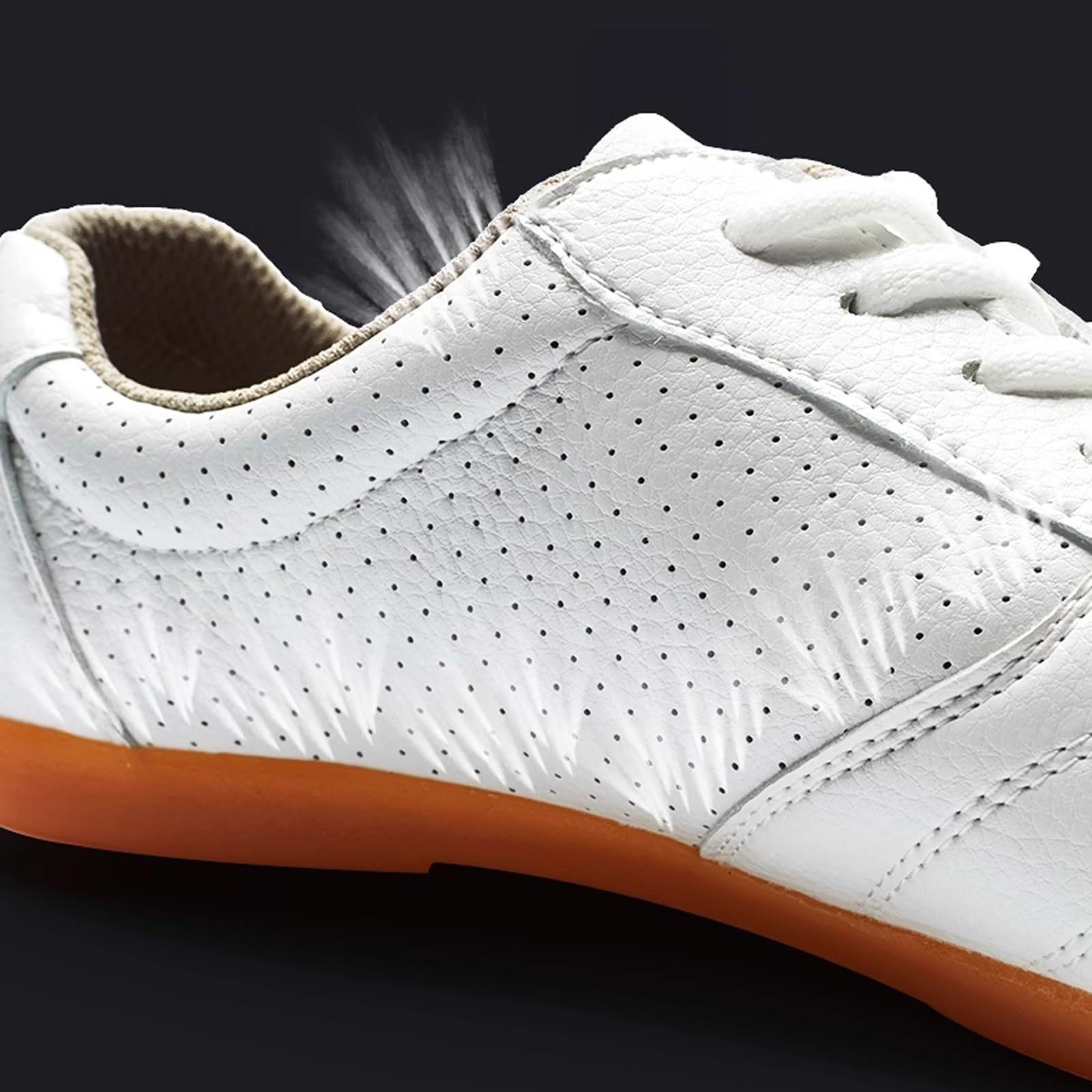 Chaussures de Cuirs Tai-chi pour Femme,Chaussures de Sports de Arts Martiaux pour Homme, Chaussures D'entraînement Taekwondo de Boxe Karaté Chaussures de Shao lin Qi Gong Wing C(Size:39EU,Color:blanc)