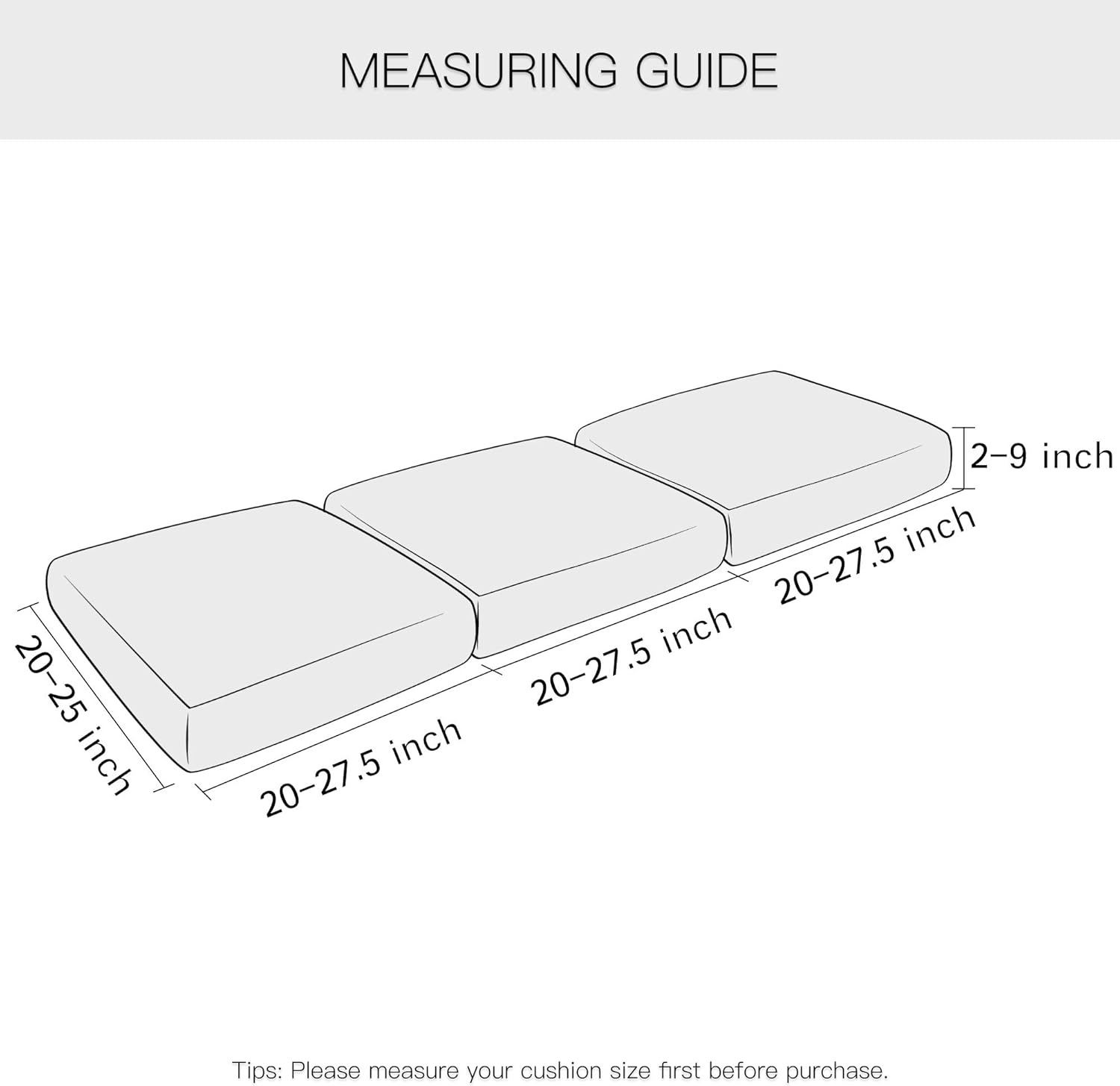 Yates Home PU Leather Couch Sofa Cushion Slipcover Water-Proof Elastic Chair RV Seat Covers Loveseat Sofa Furniture Protector Slip Cover for Settee Seater Replacement in Living Room?3 Pieces, Black? 3 Cushion Sofa Black