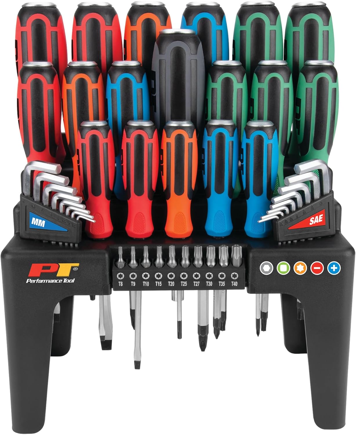 Performance Tool W1737 44Pc Go-Thru Screwdriver Set