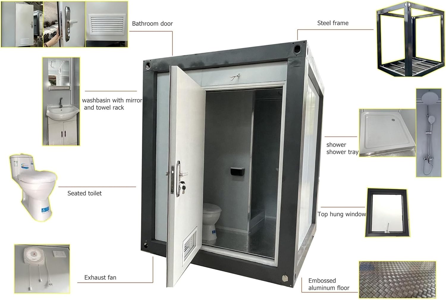 Compact Portable Toilet, Mobile Sanitation Facility for Road Trips and RV Camping, Portable Toilet with Lightweight Build and Sealed Waste Tank