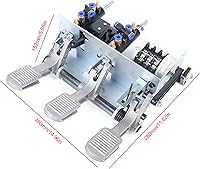 Vista 2 de Máquina cambiadora de neumáticos, válvula de control de aire para automóvil, válvula de pedal de pie, válvula neumática de aire de 3 pedales + pieza