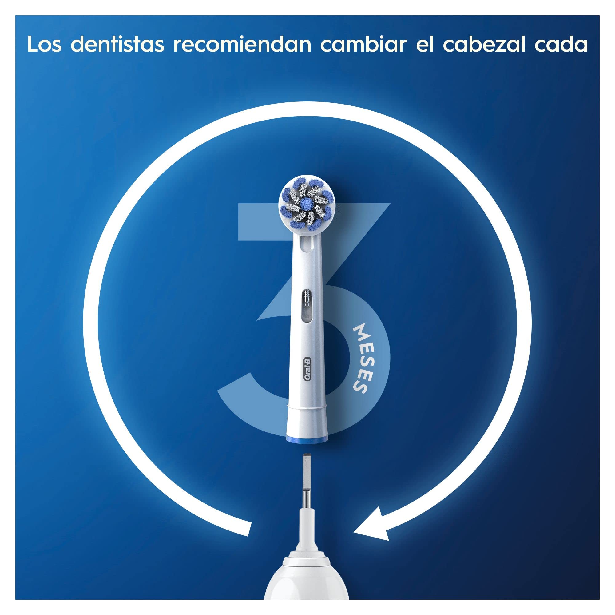 Oral-B Sensitive Clean Recambios Cepillo De Dientes Eléctrico, Protección Encías - Originales, color Blanco, Pack de 10