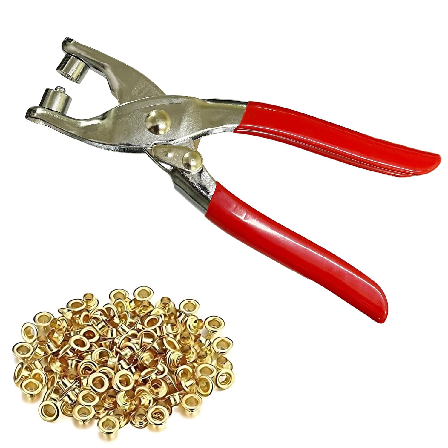Inditrust Grommet Eyelet Tool Kit with 100 Eyelets – Digital Craft Punch Plier Set for Leather, Clothes, Belt, Fabric, Canvas & DIY Sewing Projects-image-6