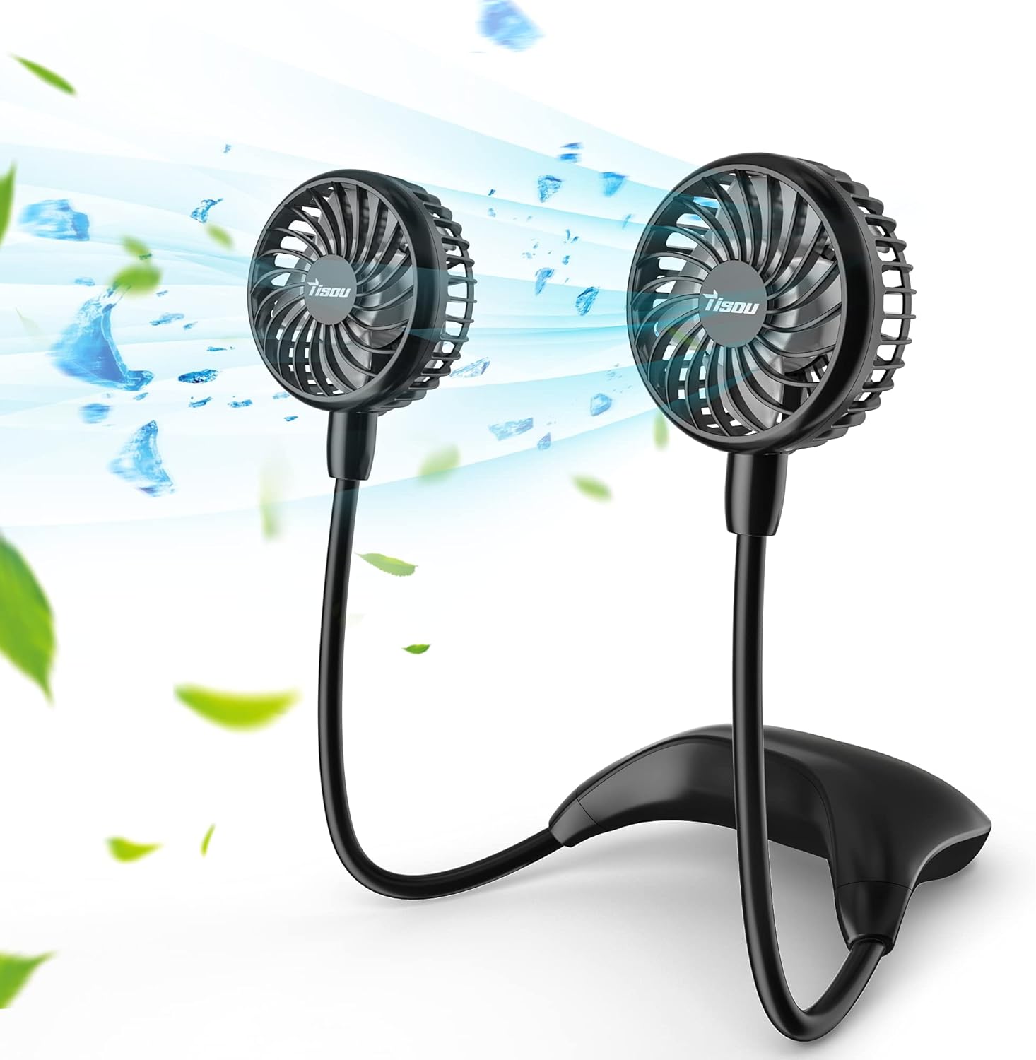 11000mAh Portable Personal Neck Fan, Wearable Personal Fan Last 6-48 hrs, Hands Free Battery Operated USB Rechargeable Fan, 6 Speeds, 360° Rotate, for Travel Outdoor Sport Home(Black) : Home & Kitchen