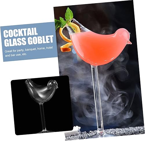 Miniatura 8 de 4 vasos de cóctel, copas de vino transparentes de 5 onzas, copas de pájaro para beber copa de vino de cóctel en forma de pájaro, copas de vino de
