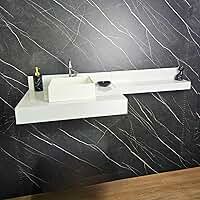 Kit Bancada + Extensor Branco 100% Porcelanato, Banheiro, Lavabo