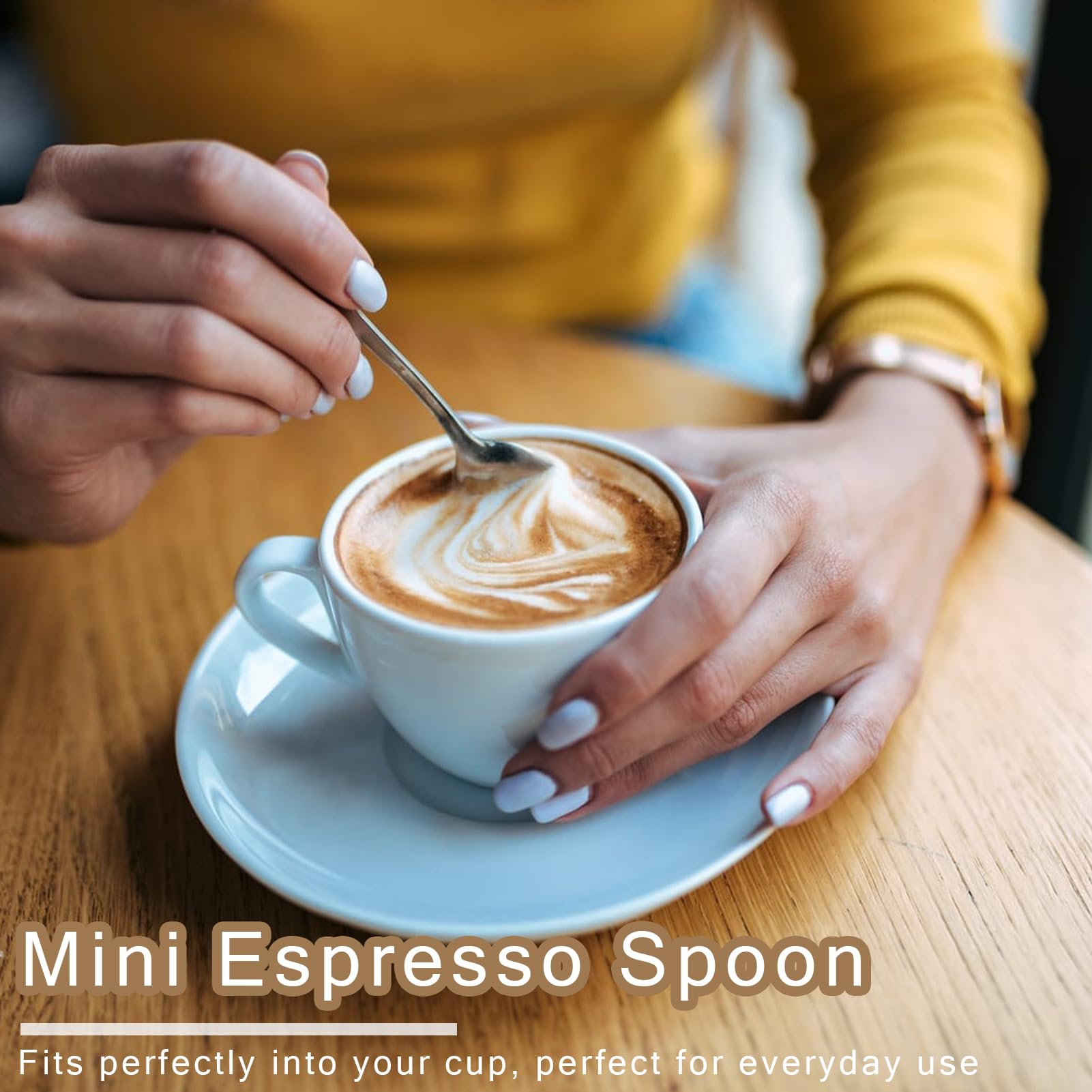 Lot De 8 Petites Cuillères à Café En Acier Inoxydable - Mini Cuillères 7,5 Cm Pour Épices, Sel, Sucre - Mignon Et Pratique