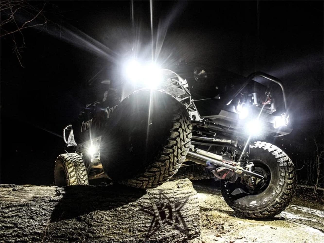 Rigid Industries Zestaw świateł skalnych 4 zimna biel do nocnego raczkowania i pojazdów terenowych