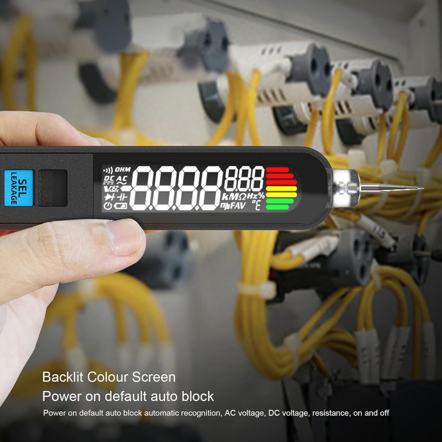 Multimeter Tester Pen Voltage LCD Display Firewire Detection Multimeter